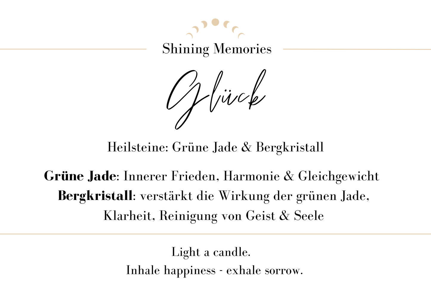 Healing candle "Glück"